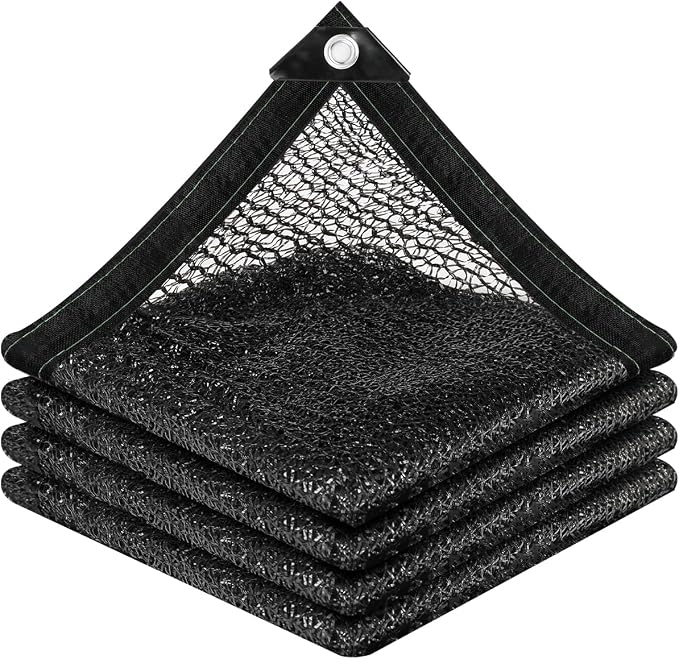 vensovo 30% Sunblock Shade Cloth Net Black Resistant - 10x12 Ft Garden Shade Mesh for Plant Cover, Greenhouse, Chicken Coop, Kennels, Tomatoes Plants
