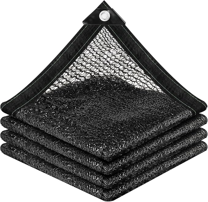 vensovo 30% Sunblock Shade Cloth Net Black Resistant - 8x20 Ft Garden Shade Mesh for Plant Cover, Greenhouse, Chicken Coop, Kennels, Tomatoes Plants