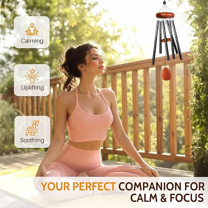 Wind Chimes for Outside, Fathers Day Dad Gifts for Men & Gifts for Women, Mom, Grandma, Deep Tone Soothing Melodic Chimes, Memorial & Sympathy Wind Chimes, Suitable for Garden, Porch & Patio Decor