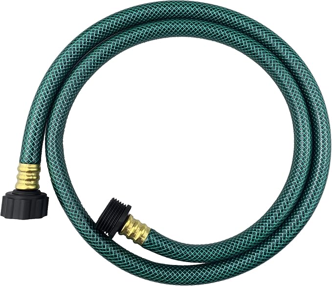 Darnassus PVC Garden Hose 1/2 Inch, 4 FT Flexible Water Hose Green with Male and Female Plastic Fittings - No Leaking and Lightweight for Household Outdoors Lawns Patio