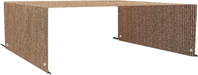 Universal Pergola Replacement Canopy Shade Cover with Breathable HDPE Fabric & Rod Pockets for 10 x 10 FT Pergola, Canopy Size: 192'' L x 106'' W (Walnut)