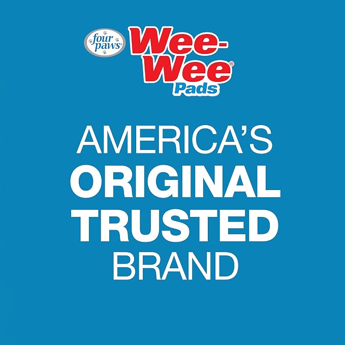 Four Paws Wee-Wee Super Absorbent Unscented Pee Pads for Dogs & Puppies with Insta-Rise Border, Leak-Proof Dog Housebreaking Potty Training Floor Protection, 22" x 23", 10 Count (Pack of 3)