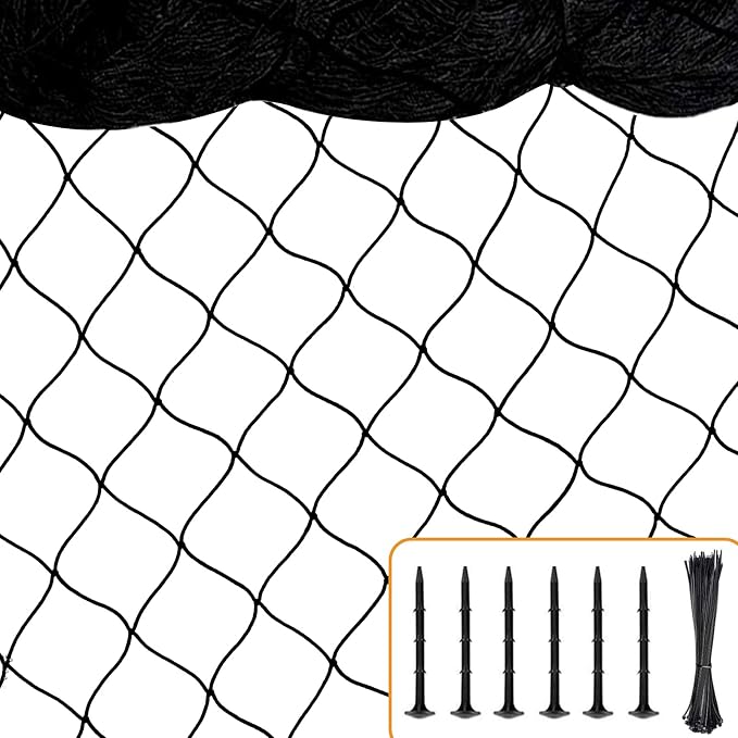 BSTPCOO Bird Netting for Chicken Coop, 25'x50' with 2.4" Square Mesh Poultry Netting Heavy Duty Nylon Nettings for Garden, Aviary Net Fruit Tree Nettings
