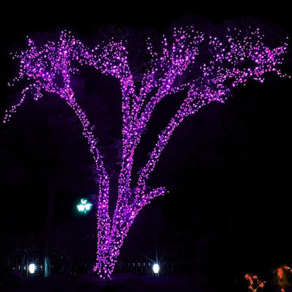 DAZZLE BRIGHT Halloween 300 LED String Lights, 100FT Connectable String Lights with 8 Lighting Modes, Halloween Decorations for Party Carnival Supplies, Indoor Outdoor Yard Garden Decor (Purple)