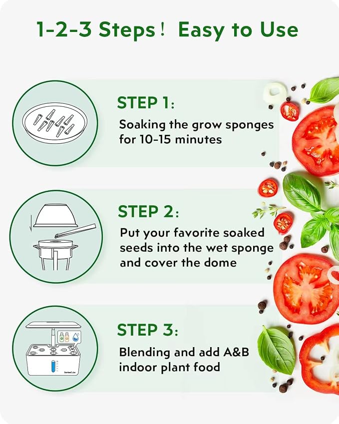 GARDENCUBE 160pcs Hydroponic Pods Kit Grow Anything Kit with 40 Grow Sponges, 40 Grow Baskets, 40 Grow Domes, 40 Pod Labels - Compatible with Hydroponics Supplies from All Brands