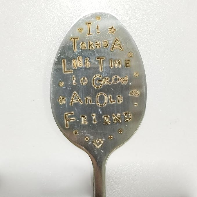 Garden Marker Friendship Gift, Garden Label Stake, Plant Marker Tag, Metal Garden Decoration Sign (2Pack)