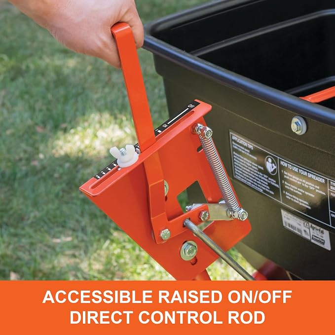 Agri-Fab Tow Behind ATV/UTV Broadcast Spreader for Seed, Fertilizer, Salt and Ice Melt, 185 lb Capacity with 12 Ft Spread Width