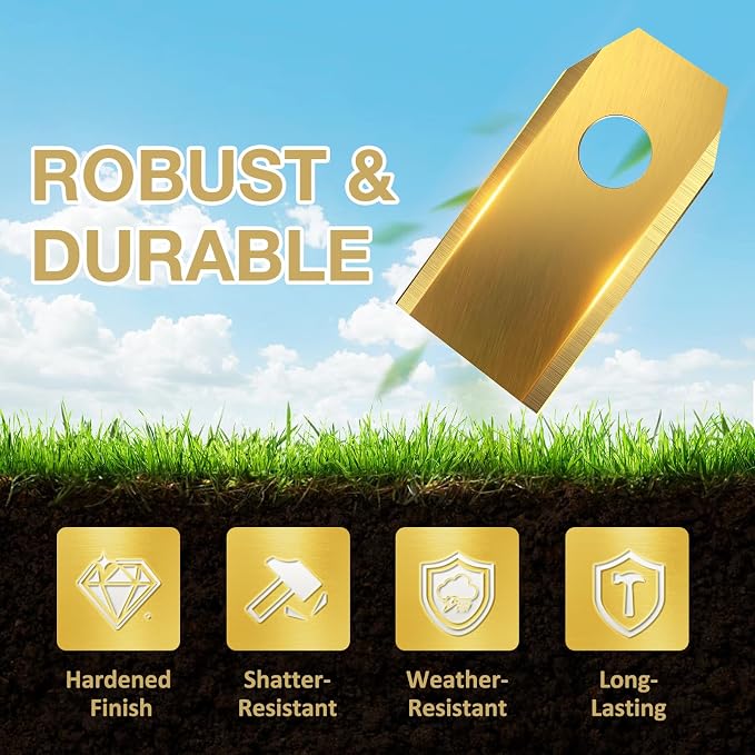 Replacement Blades Compatible with All Ecovacs Lawn Mowers, 36 Pcs Robotic Lawn Mower Blades Compatible with A1600 Rtk, O500, O1200, G1-800, Gx-600, Titan Replacement Robotic Mower Blades