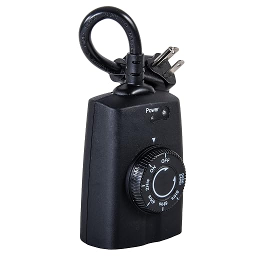 NSi Industries TORK 652B Outdoor Heavy-Duty 15-Amp Photocell Controlled/Light Activated Mechanical Plug-In Timer With 6 1/2-Inch Cord - Compatible With Incandescent/Compact Fluorescent/Led – Ideal for Halloween Decorations