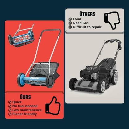 American Lawn Mower 2002-20 20" 5-Blade Reel Mower with Grass Catcher