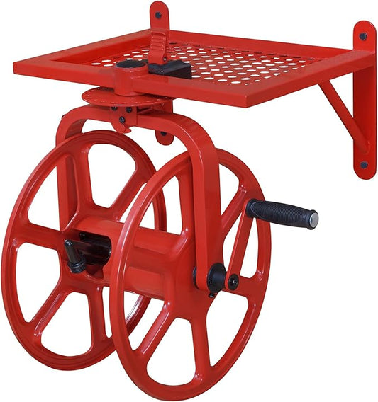 Liberty Garden Revolution Hose Reel with Pull Up Latch, Red