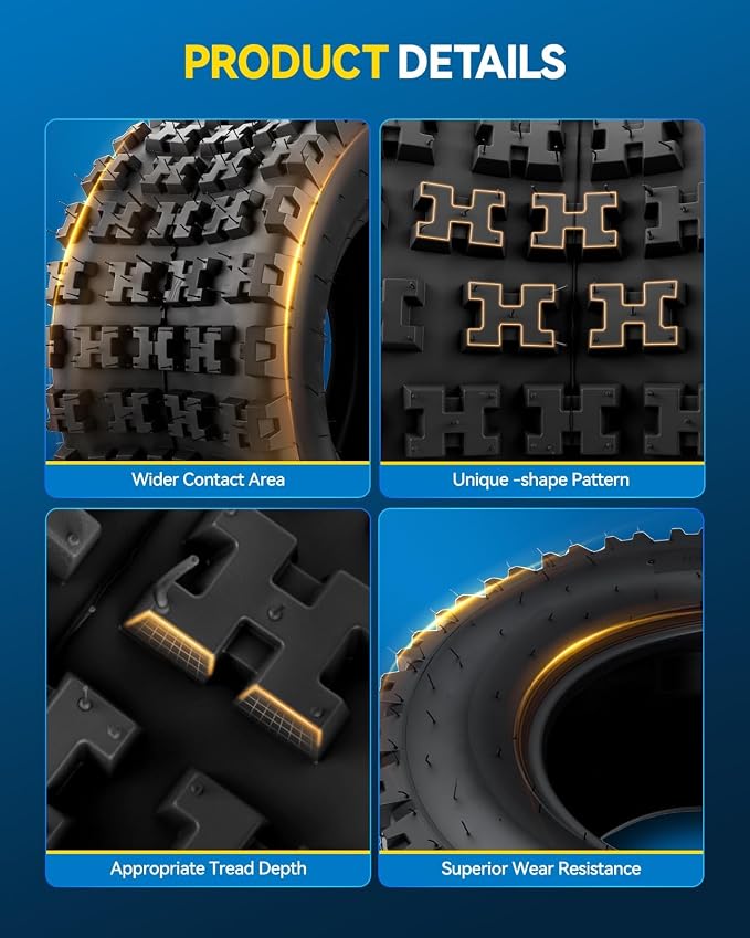 PHILTOP 20x10-9 ATV UTV Tires, 4-Ply Super Mud 20x10-9 ATV All-Terrain Tires for Riding Mowers, Golf Carts, Off-Road,1 Pcs,Tubeless (Z-104)
