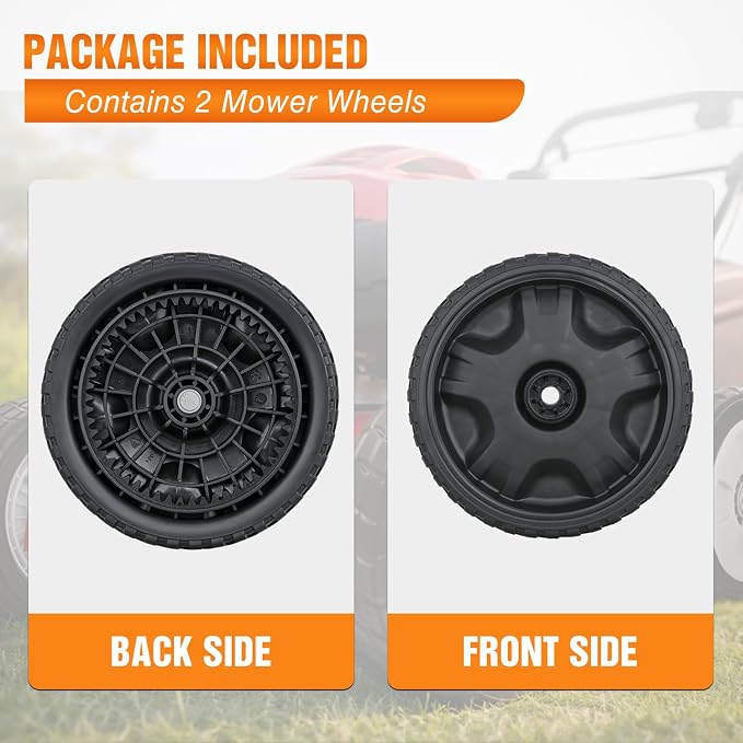Yesker Lawn Mower Drive Wheels Replacement 8 Inch 634-05039 Assembly, Lawnmower Wheels Compatible with Troy-Bilt, Craftsman, TB200 TB210 TB220 TB230 TB270ES TB280ES, 2-Pack