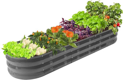 GADI 67-Inch Raised Garden Bed, Metal Planter Box for Vegetables and Flowers, Large Outdoor Gardening Kit, Easy DIY Assembly, Weather-Resistant & Rust-Proof