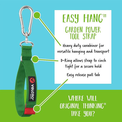 VELCRO Brand Easy Hang Garden Shed Straps | Holds 250 Pounds | Organize Outdoor Power Tools, Leaf Blowers | Perfect for Hanging Hedge Trimmers or Weed Eaters