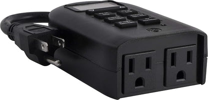 myTouchSmart 26898-P1 Indoor/Outdoor Weather Resistant Digital Plug-in Timer, Custom Presets