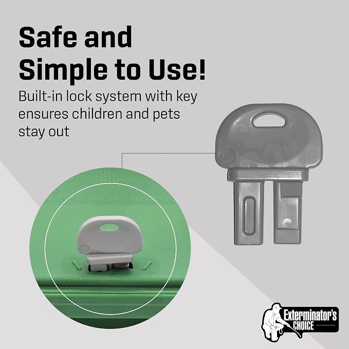 Exterminators Choice - 6 Pack Rat Bait Station Boxes with 1 Key - Heavy Duty Mouse Trap Holder - Great for Catching Rats and Mice - Pest Control - Durable and Discreet | Heavy Duty Mouse Trap Holder Great for Catching Rats and Mice Pest Control Durable...