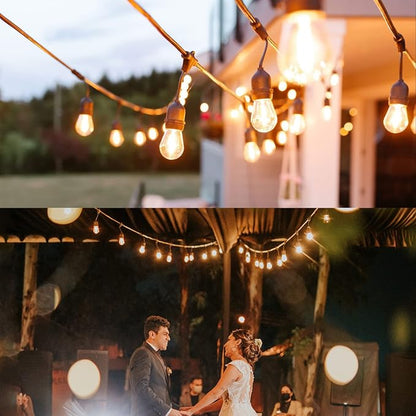 BRIMAX 12FT Outdoor String Lights with 5 LED Edison Bulbs 2W Shatterproof | Commercial Grade Waterproof Outside Light 2700K Warm White for Bistro Gazebos Porch Patio Garden