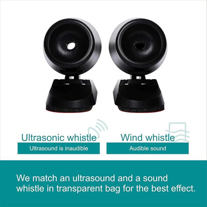 8Pcs Deer Whistles for Vehicles Wind Activated Black