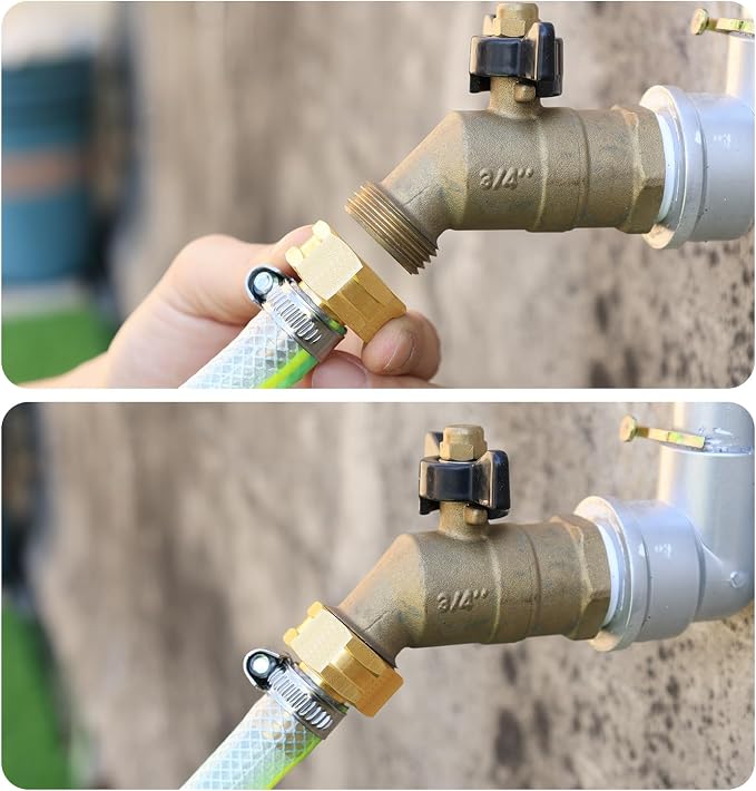 SIGURANTA 5/8" Hose Fitting Female | Brass GHT Thread Connector for Faucet/Bibb/Spigot | Garden Hose End Adapter (5/8" FHT Barb Fitting 10PCS)