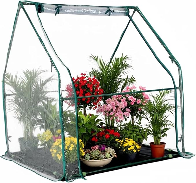 Portable Greenhouse for Outsides, 36x36x43 Inch Green House Tent with PVC Cover, Garden Plant Protector with Zippered Door for Vegetables Flowers Fruits Herbs