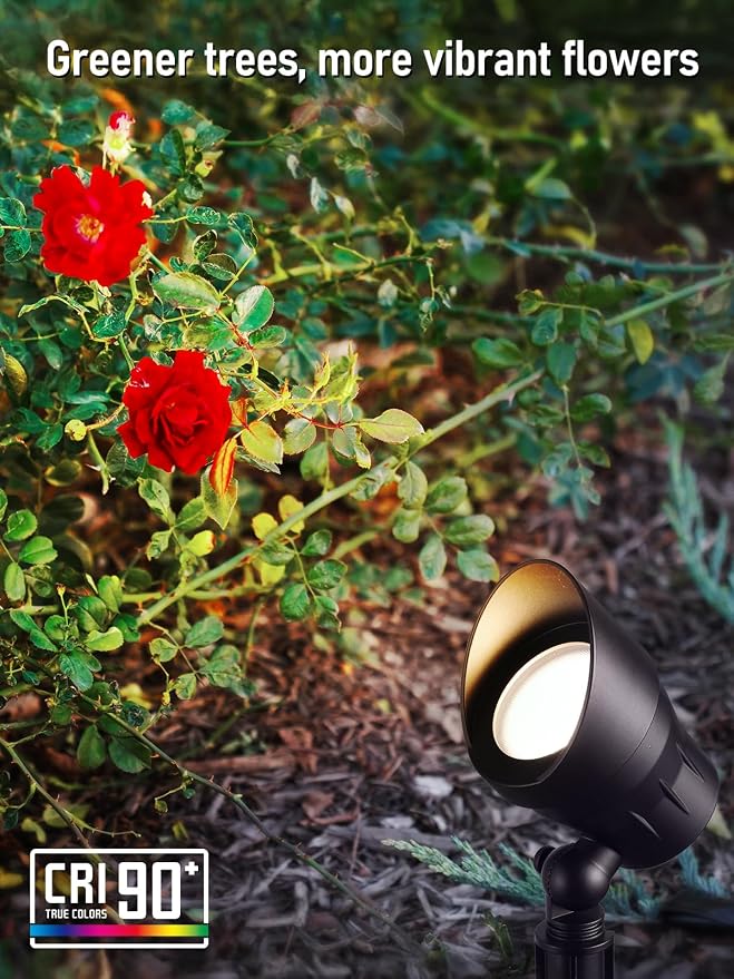 LEONLITE 8-Pack 5CCT 5W 12-24V Low Voltage LED Spotlight Oil Rubbed Bronze | 1800K2700K3000K4000K5000K, Landscape Pathway Lights Outdoor, CRI90, Aluminum Spot Lights for Garden, ETL, IP65 Waterproof