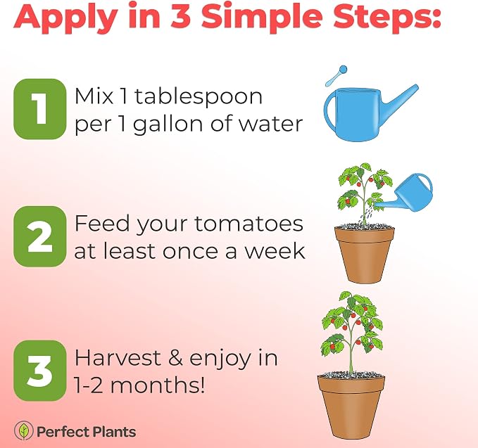 Perfect Plants Tomato Plant Fertilizer in 8oz. Bottle | Help Your Vegetable Garden Thrive | Rich in Essential nutrients