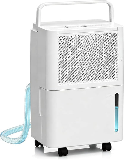 HUMSURE 2500 Sq. Ft MAX 30 Pints Dehumidifier Equipped With Drainage Hose, Automatic Defrosting, 24-Hour Timer, Ideal for Basement, Home, Bathroom, Bedroom