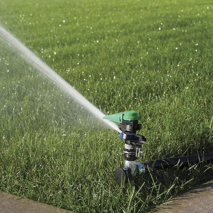 Rain Bird P5RLSP Plastic Impact Hose-End Lawn and Garden Sprinkler on Large Metal Spike, Adjustable 20° - 360° Pattern, 25' - 41' Spray Distance