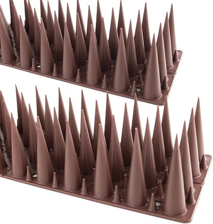 DY.2ten Bird Spikes, 11.8in Deterrent Spike, 10-Pack (9.8ft Total) Fence Spikes Bird for Outside to Keep Bird Squirrel Raccoon Pigeon Cat Away and Keep Birds from Building Nest, Easy to Install