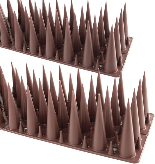 DY.2ten Bird Spikes, 11.8in Deterrent Spike, 10-Pack (9.8ft Total) Fence Spikes Bird for Outside to Keep Bird Squirrel Raccoon Pigeon Cat Away and Keep Birds from Building Nest, Easy to Install