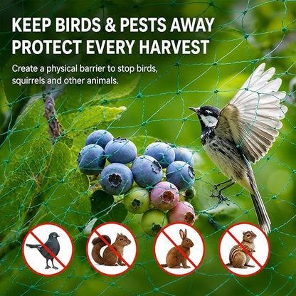 Garden Netting, 13 x 40 FT Bird Netting for Garden Plant Protection, Reusable Fine Mesh for Fruit Trees, Vegetable Plants, Blueberry Bushes, Raised Beds, Chicken Coop (13x40ft)