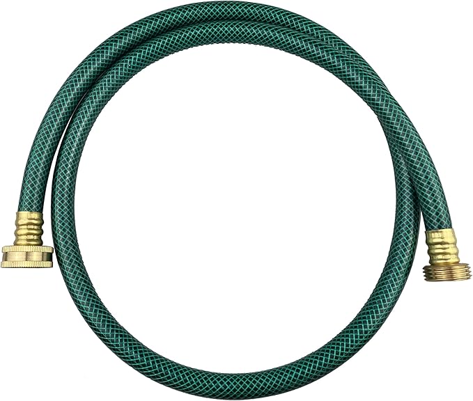 Darnassus PVC Garden Hose 1/2 Inch Green Heavy Duty Water Hose with Solid Brass Fittings,No Leaking, Flexible,for outdoors,Lawns,Patio (4 FT, Green, Brass Fittings)