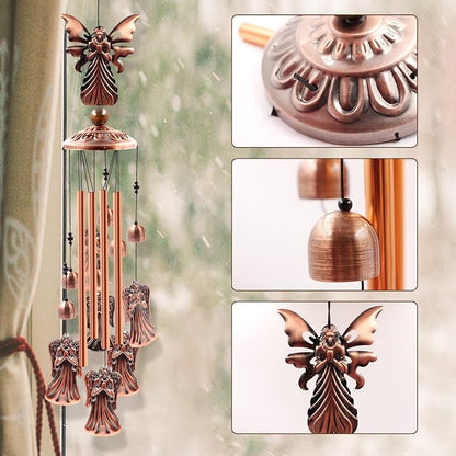 Wind Chimes Outdoor Clearance, Ukulork Angel Aluminum Tube Windchime with S Hook,Patio Garden Decor, Housewarming Gift.