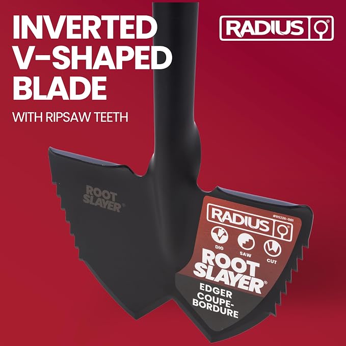 Root Slayer RS226 Serrated Garden Edger, Black