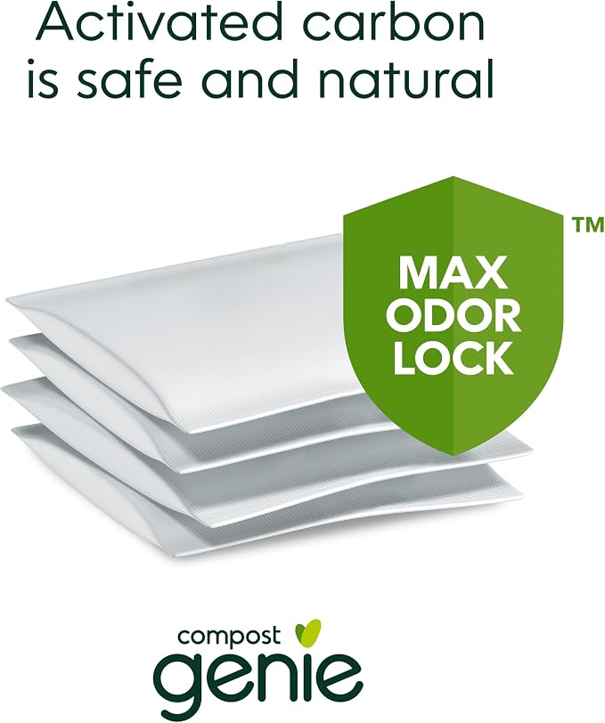 Compost Genie Carbon Filters, Absorb and minimize Odors, with a Pack of 4 Lasting up to 4 Months