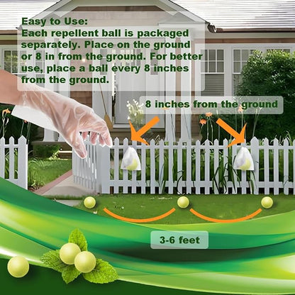 Snake Repellent Balls, Snake Repellent for Yard Powerful, Snake Repellant Pet Safe, Keep Snakes Away, Snake Repellant Indoor, Snake Deterrent Outdoor-10P