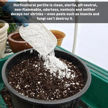 Norcal Perlite Horticultural Organic Certified Premium Screened Coarse Garden Indoor Outdoor Plants Soil and Drainage 4 Cubic Feet (103 Quarts) 1 Bag
