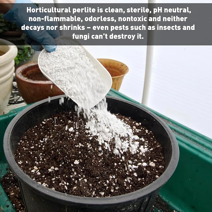 Norcal Perlite Horticultural Organic Certified Premium Screened Coarse Garden Indoor Outdoor Plants Soil and Drainage 4 Cubic Feet (103 Quarts) 1 Bag NEW