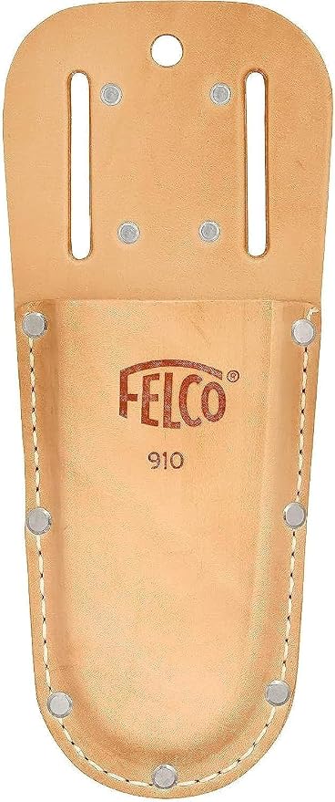 FELCO FELCO322 Model 322 Snips, Red & Leather Holster (F 910) - Tool Pouch for Pruning Shears or Construction/Utility Tools 26 x 16 x 12 cm