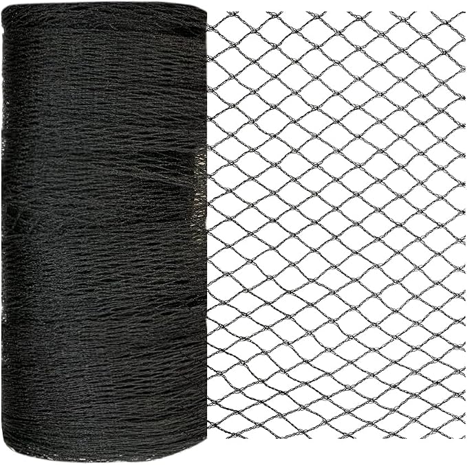 Bird Netting 30x30 Ft, 1/2 in Mesh Heavy Duty Garden Netting | Extra Strong Woven Mesh Netting Pest Barrier for Plants, Fruit Trees, Vegetables, Animal Fencing Against Birds, Deer, Poultry