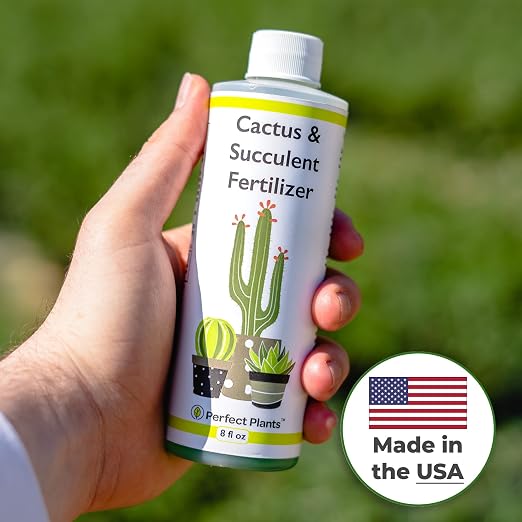 Perfect Plants Liquid Cactus & Succulent Fertilizer 8oz. | Food for Live Succulents, Cacti, Aloe & More | Indoor and Outdoor Use with Every Watering