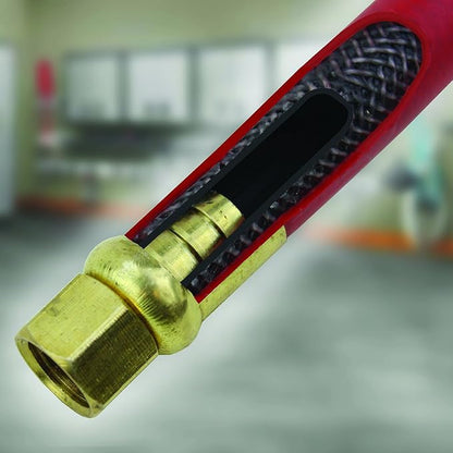 Milton 2780-50D Steel Dual Arm Air Hose Reel (1/2" x 50 ft.) and Milton 2780-6LH Air Leader Hose (1/2" x 6 ft.)