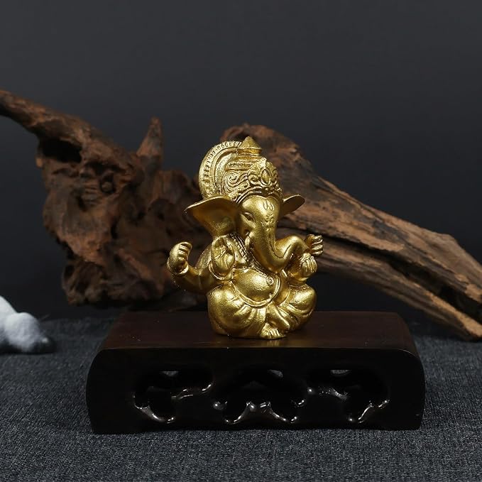 Lord Ganesha Buddha Statue - Elephant God Sculptures Ganesh Figurines | Man-Made Stone Home Garden Buddha Decoration Statues