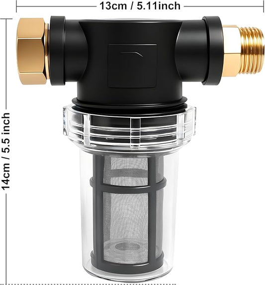 BEETRO Garden Hose Filter for Pressure Washer Inlet Water, Sediment Filter Attachment, with 100 Mesh and 40 Mesh Screen, 3 Sets