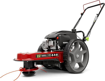 Earthquake Walk Behind String Mower With 160cc Viper 4-Cycle Engine, 22” Cutting Diameter, 14” Never-Go-Flat Wheels, Easy Assembly, Adjustable Handlebar, 40314
