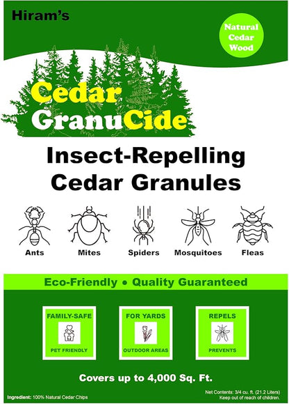GranuCide Cedar Granules | Cedar Chips for Home & Garden | Repels Ants, Aphids, Spiders, Mosquitos | Smells Great & Easy to Use | 1 Bag (8 lbs)