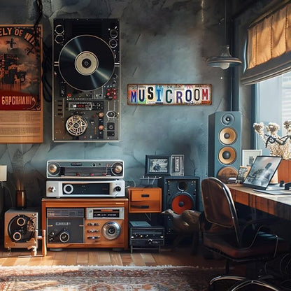 Music Posters, Wall Decor Posters for Room Aesthetic, Metal Signs Vintage Music Wall Art for Rec Room Bedroom Studio Coffee Bar