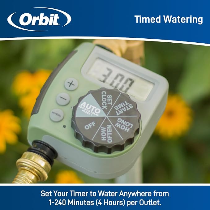 Orbit 62056 One Outlet Single-Dial Hose Faucet Timer (Pack of 2)