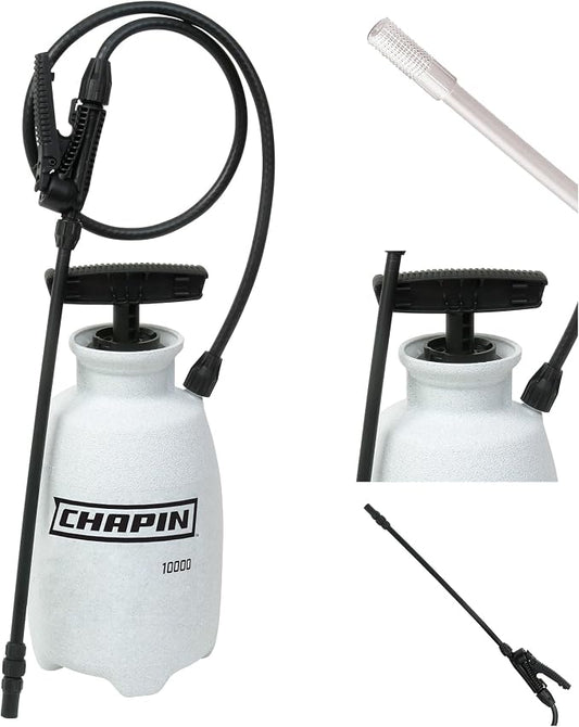 Chapin 1/2-Gallon Pump Sprayer, SureSpray for Reliable Spray | Lightweight poly tank; for home and garden tasks, weed control, feeding plants or cleaning surfaces; adjustable nozzle